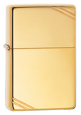 Зажигалка ZIPPO Vintage™ с покрытием High Polish Brass, латунь/сталь, золотистая, 38x13x57 мм (Золотистый)