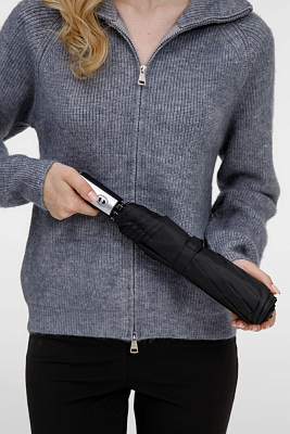 Зонт складной Fiber, черный