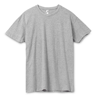 Футболка унисекс Regent 150, темный хаки (Серый меланж)