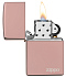 Зажигалка ZIPPO Logo с покрытием High Polish Rose Gold, латунь/сталь, розовое золото, 38x13x57 мм - Фото 3