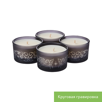 Набор ароматических свечей Sento, серый