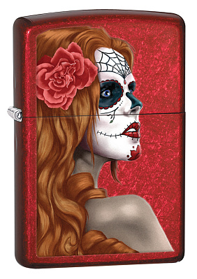 Зажигалка ZIPPO Classic с покрытием Candy Apple Red™, латунь/сталь, красная, глянцевая, 38x13x57 мм (Красный)