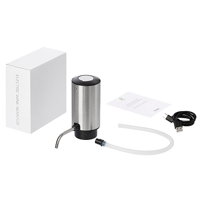 Электрический аэратор Dante, серебряный