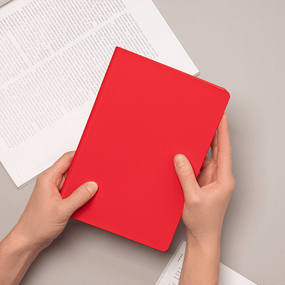 Ежедневник Спарк (Spark) недатированный, красный (без упаковки, без стикера)