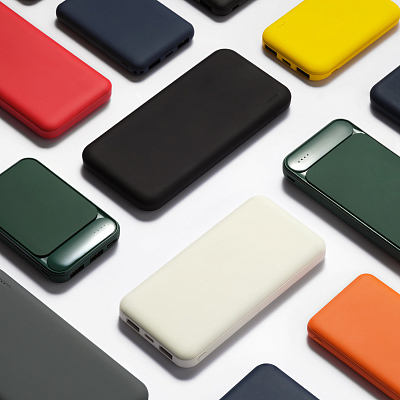 Внешний аккумулятор с подсветкой Люче (Luce) 10000 mAh, черный