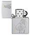 Зажигалка ZIPPO Devilish Ace с покрытием Satin Chrome, латунь/сталь, серебристая, 38x13x57 мм - Фото 4