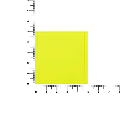 Лейбл из ПВХ Dzeta, L, желтый неон