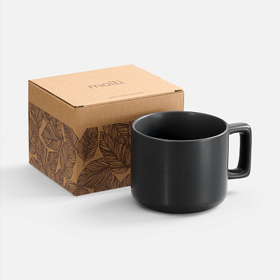 Чашка Jumbo в коробке матовая, черная (Чёрный)