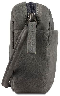 Сумка женская KLONDIKE YUKON «Maya», натуральная кожа в сером цвете, 17 х 12 х 4 см