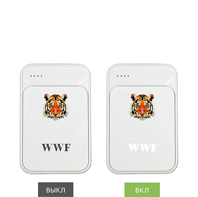 Внешний аккумулятор с подсветкой, Starlight PB, 5000 mAh, белый