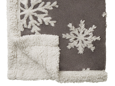 Плед Snowflake новогодний с капюшоном