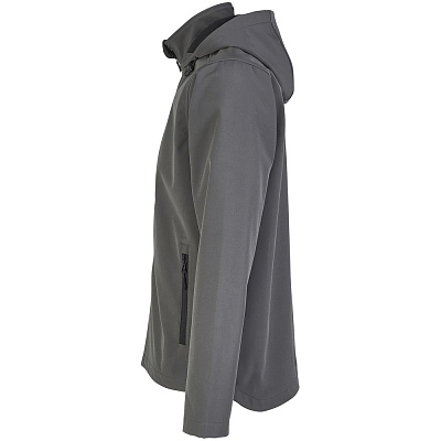 Куртка софтшелл с капюшоном мужская Race Men, темно-серая