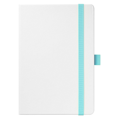 Ежедневник Arctic недатированный, белый/бирюзовый
