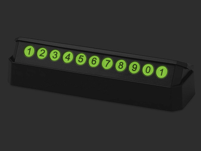 Парковочная визитка Tempark v.2 с люминесцентной подсветкой