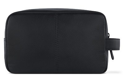 Несессер дорожный BUGATTI Clark, чёрный, воловья кожа/полиэстер, 20х10х13 см, 2,5 л