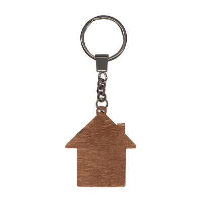 Брелок Дом (красный с золотом)