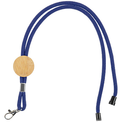 Шнурок для бейджа Tube Wood  (Синий)