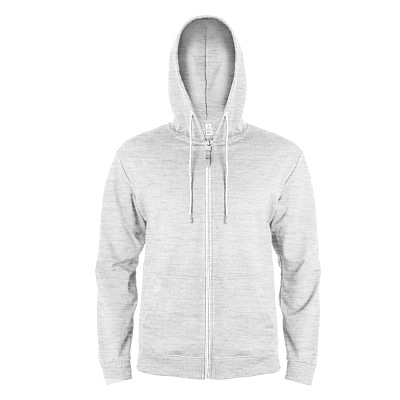 Толстовка унисекс на молнии с капюшоном EVEREST 2 260 (Светло-серый меланж)