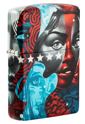 Зажигалка Zippo Tristan Eaton с покрытием White Matte, латунь/сталь, разноцветная, 38x13x57 мм (Разноцветный)