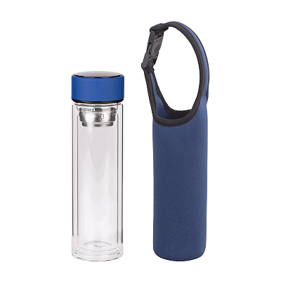 Набор подарочный "Pleasure": термос "Остин", специи, синий