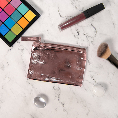 Косметичка FAUDOK, розовый,12 x 8.5 x 0.5 cm, искусственная кожа