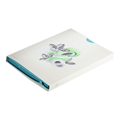 Бизнес-блокнот "RILY", формат А5,  бирюзовый, блок в точку