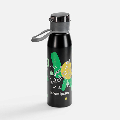 Бутылка для воды Billy Gym, матовая черная