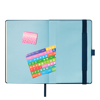 Ежедневник Альфа (Alpha) недатированный, синий/голубой