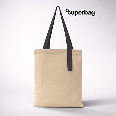 Шоппер Superbag Light, с внутренним креплением (полукольцо) (неокрашенный с серым) (Неокрашенный с серым)