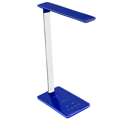 Настольная лампа c беспроводной зарядкой Люмос Ультрамарин (Lumos Ultramarine), синяя (Синий)