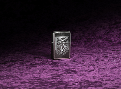 Зажигалка ZIPPO Dragon Design с покрытием Street Chrome, латунь/сталь, серебристая, 38x13x57 мм