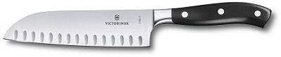 Нож сантоку VICTORINOX Grand Maître, кованый, 17 см, чёрный (Черный)