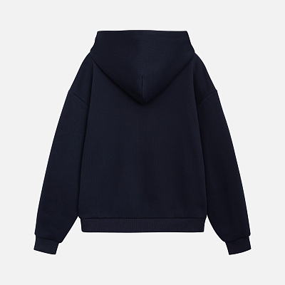 Худи релакс унисекс Баланс (Balance), с начесом, синий