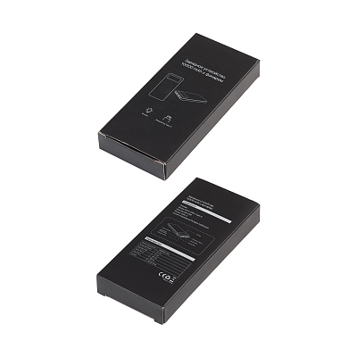 Зарядное устройство "Lumos" 10000 mAh с фонариком, черный, черный