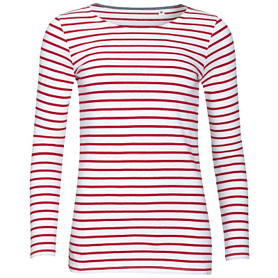 Футболка женская Marine Women, белая с красным (Красный)