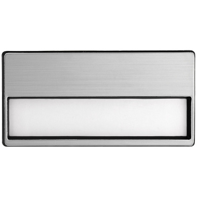 Бейдж Me Silver  (Серебристый с черным)