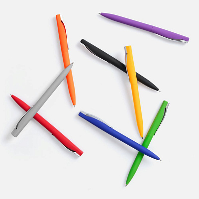 Ручка шариковая Pin Soft Touch, черная