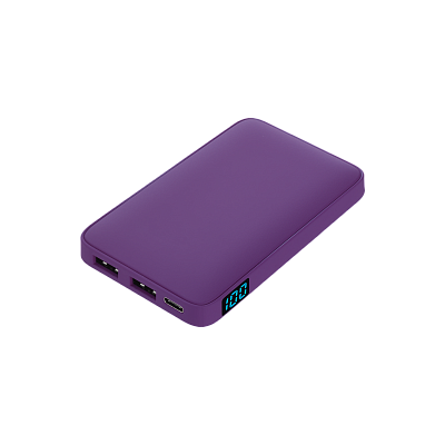 Внешний аккумулятор с подсветкой Анкор (Ancor) 5000 mAh  (Фиолетовый)