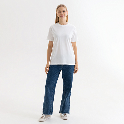 Футболка унисекс KRIS, 100% хлопок, 150 гр., белая (теплого оттенка), размер XXL