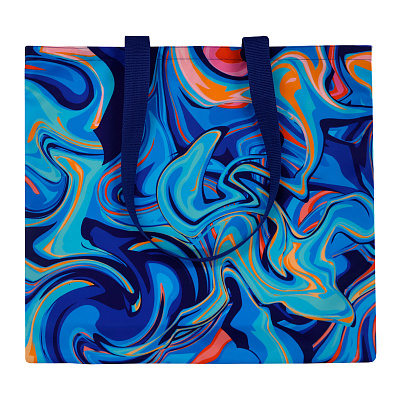 Сумка для покупок Tote с полноцветной печатью (Синий)