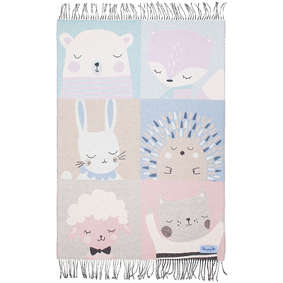 Плед детский Zoo, голубой