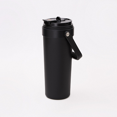 Термокружка вакуумная Solo, черная