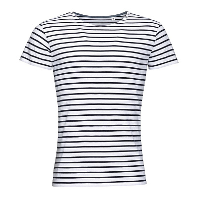 Футболка Miles Men белая с темно-синим (Синий)