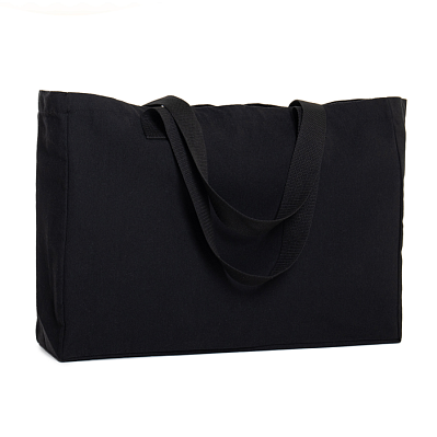 Сумка шопер хлопок 42*38*36, 340, 252 (Чёрный)