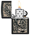 Зажигалка ZIPPO Gory Tattoo с покрытием Black Matte, латунь/сталь, черная, матовая, 38x13x57 мм - Фото 3