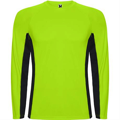 Спортивная футболка SHANGHAI L/S мужская, ФЛУОРЕСЦЕНТНЫЙ ЗЕЛЕНЫЙ/ЧЕРНЫЙ S (Флуоресцентный зеленый/Черный)