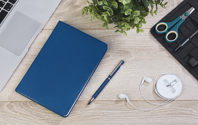 Набор подарочный "Неаполь", покрытие soft touch, синий