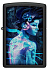 Зажигалка ZIPPO Cyborg Woman с покрытием Black Light, латунь/сталь, черная, матовая 38x13x57 мм - Фото 2