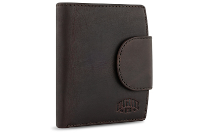 Бумажник KLONDIKE RUSH «Jenny», натуральная кожа в темно-коричневом цвете, 11 х 12,5 х 2,5 см