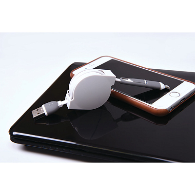Кабель "Spin" 2 в 1 с разъемами microUSB и lightning